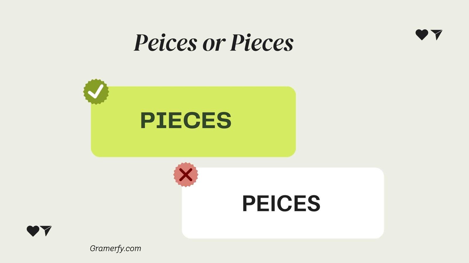 Peices or Pieces 