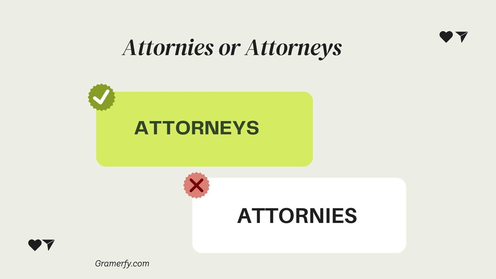 Attornies or Attorneys