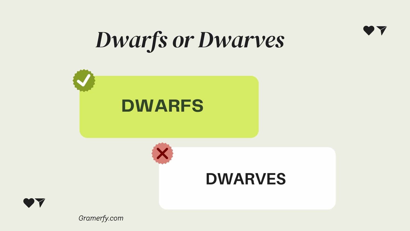 Dwarfs or Dwarves 