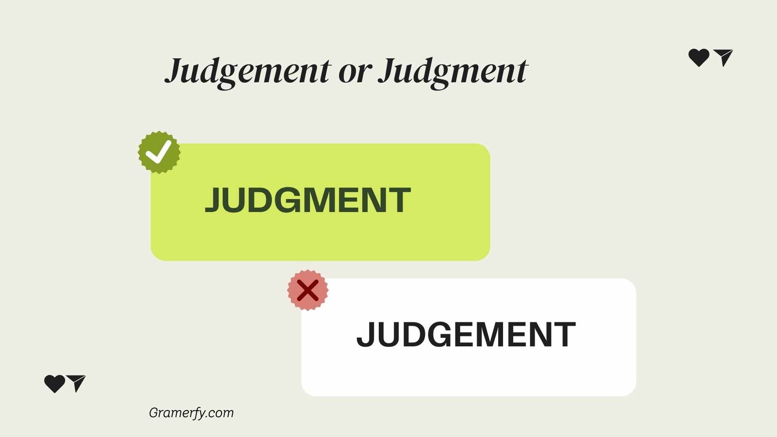 Judgement or Judgment 