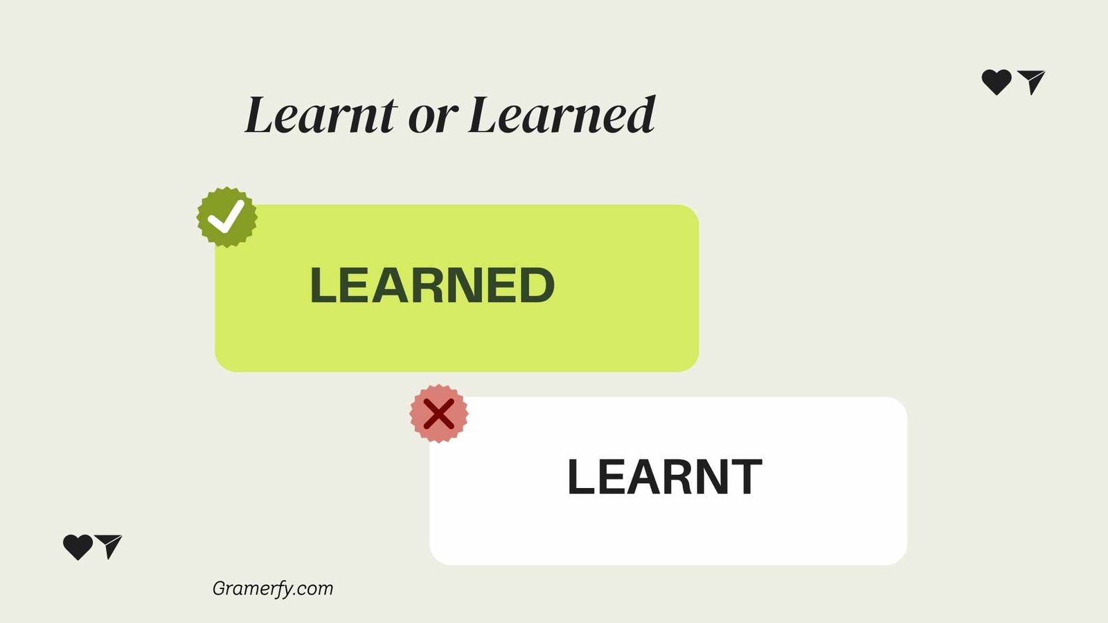 Learnt or Learned 
